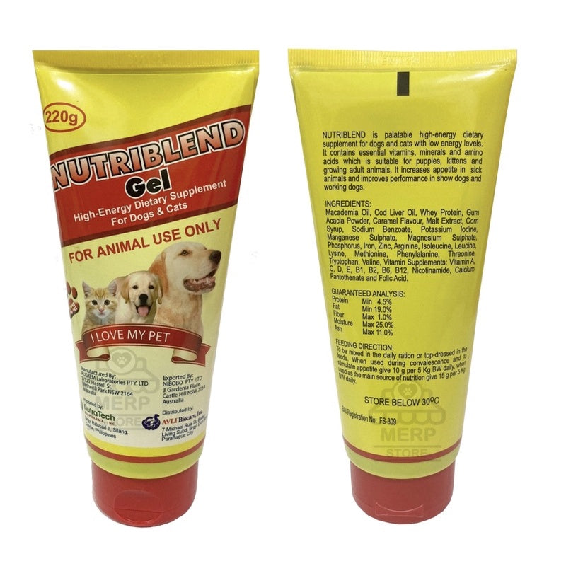 Nutriblend Gel High-Energy Supplement for Dogs & Cats 220g