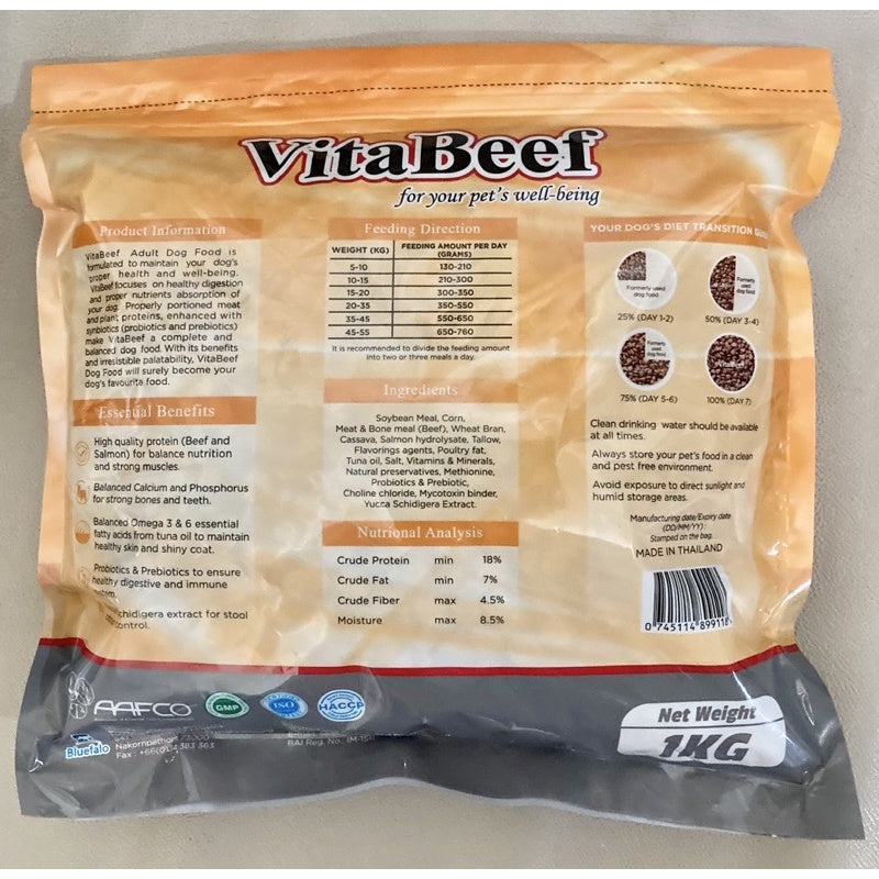 VitaBeef 1kg Original Resealable Pack