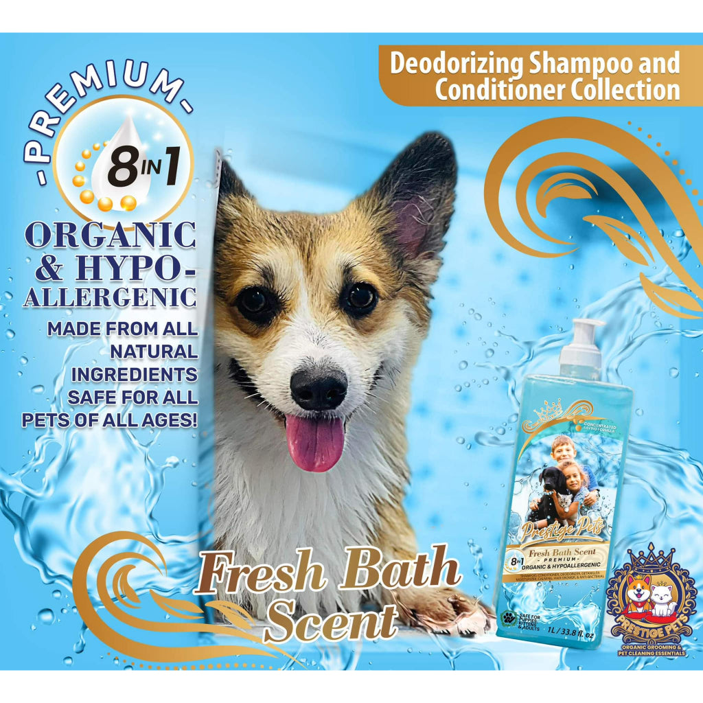 Dogs and Cats Prestige Pets Shampoo with Conditioner Organic and Hypoallergenic for all Ages