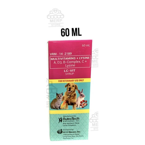 LCVIT Syrup for Dogs, Cats, Poultry, Hamster, Chinchilla, Rabbit