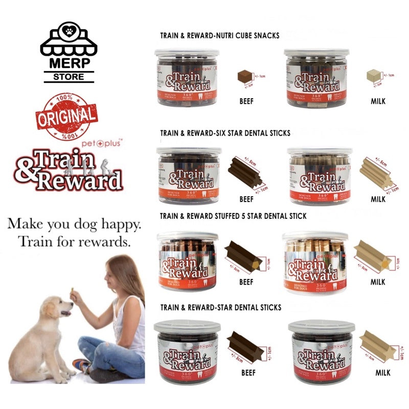 Train and Reward Dog Dental Treats Food Keep Dog's Teeth Healthy