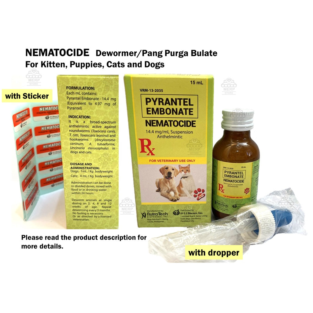 Nematocide Deworming (Pang Purga) Kitten and Puppies, Cat and Dogs