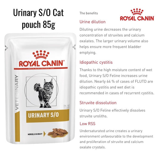 Royal Canin Urinary S/O Wet Cat Food 85g per Pouch