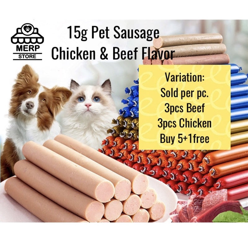 Pet Sausage 15g Beef and Chicken Flavor