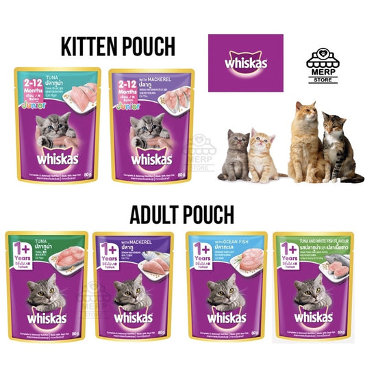 Whiskas Kitten and Adult Wet Food Pouch 80g