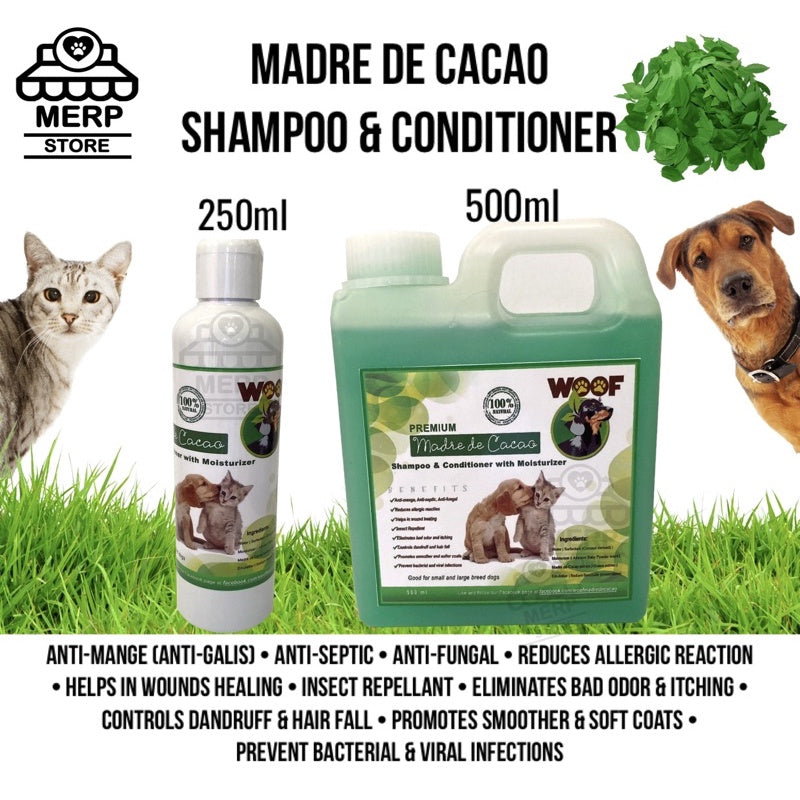 Madre De Cacao Dog and Cat Shampoo & Conditioner Anti-Galis, Anti-Kuto, Mabango 250ml, 500ml