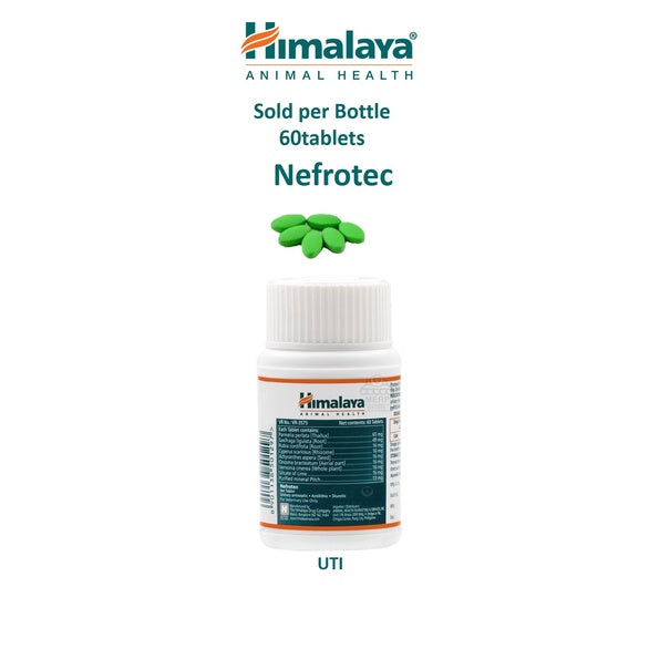 Himalaya Nefrotec 60 Tablets Dogs and Cats UTI and Kidney Supplements (Authentic Himalaya Product)