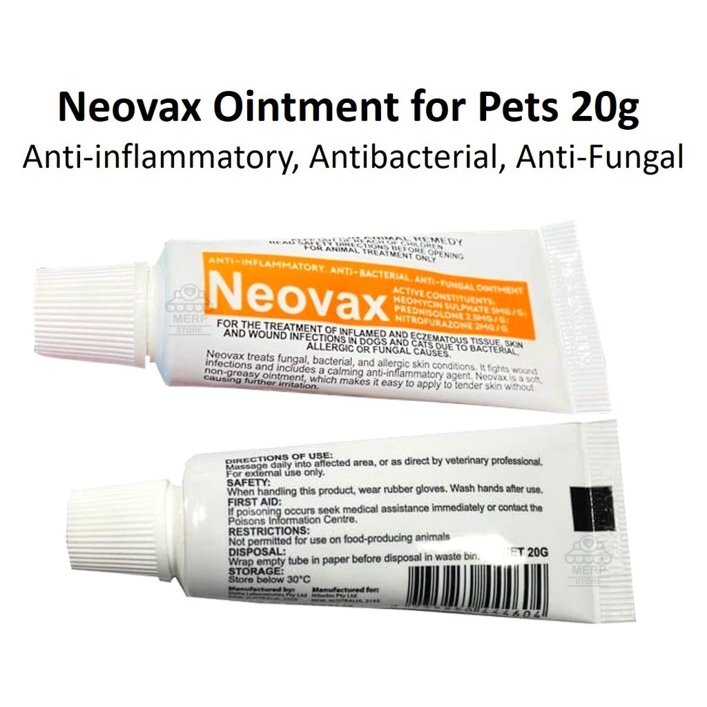 Neovax Ointment for Pets 20g Anti-inflammatory, Antibacterial, Anti-Fungal Ointment