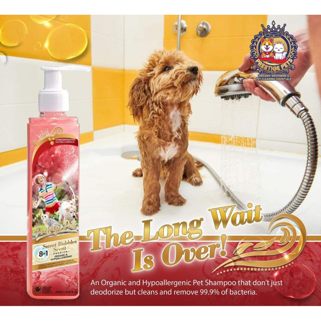 Dogs and Cats Prestige Pets Shampoo with Conditioner Organic and Hypoallergenic for all Ages