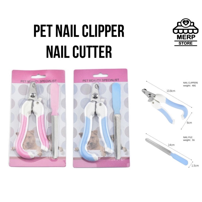 Pet Nail Clipper Cutter SET for Cats and Dogs with Nail File