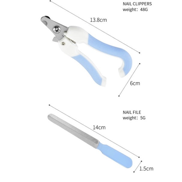 Pet Nail Clipper Cutter SET for Cats and Dogs with Nail File