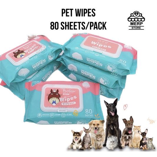 Pet Wipes 80sheets Dogs and Cats Multi-Purpose Wipes