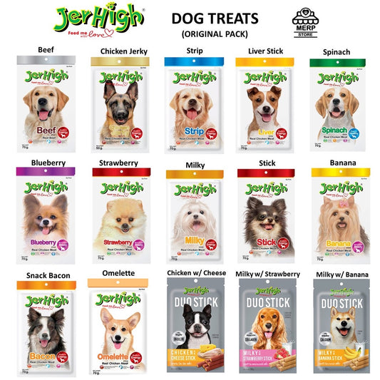 Jerhigh DOG ADULT  & PUPPY Treats 50g & 70g Dog Snacks