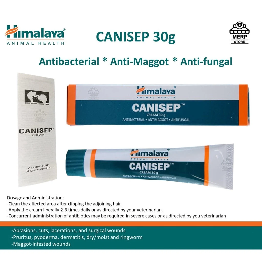 Himalaya Canisep Cream 30g for Cats and Dogs Anti-Bacterial, Anti-fungal, Wounds — image 1 of 1