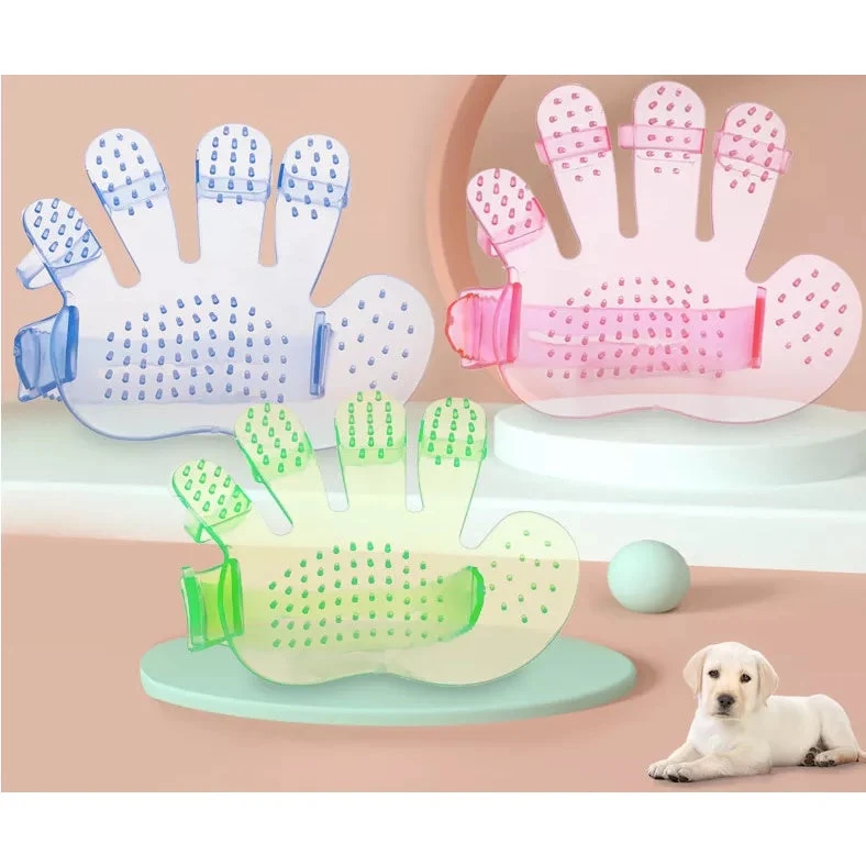 PET Bath Palm Hair Remove Glove Combing Grooming Remover Brush — image 1 of 5