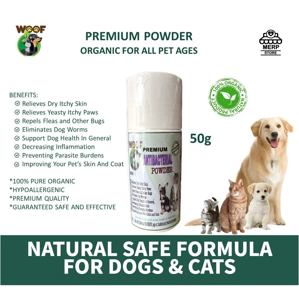 Woof Pet Powder for Dry Itchy Skin, Improving Pet Skin and Coat and etc. — image 1 of 1
